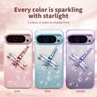 For Google Pixel 9 Pro XL Gradient Glitter Immortal 3D Dragonfly Holder Plated Phone Case(Blue) - 2