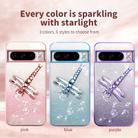 or Google Pixel 8 Pro Gradient Glitter Immortal 3D Dragonfly Holder Plated Phone Case(Blue) - 2