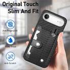 For iPhone Air Wristband Kickstand Card Wallet Back Phone Case with Tool Knife(Black) - 3