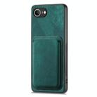 For iPhone 16e Retro Leather Card Bag Magnetic Phone Case(Green) - 2