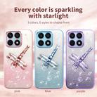 For Xiaomi 14 Pro Gradient Glitter Immortal 3D Dragonfly Holder Plated Phone Case(Blue) - 3