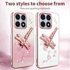For Xiaomi 14 Pro Gradient Glitter Immortal 3D Dragonfly Holder Plated Phone Case(Purple) - 2