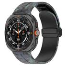 For Samsung Galaxy Watch Ultra 47mm Magnetic Folding Buckle Silicone Watch Band(Camouflage Black) - 1