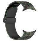 For Samsung Galaxy Watch Ultra 47mm Magnetic Folding Buckle Silicone Watch Band(Camouflage Army Green) - 3