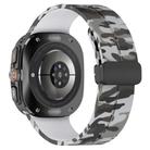 For Samsung Galaxy Watch Ultra 47mm Magnetic Folding Buckle Silicone Watch Band(Camouflage Light Gray) - 2