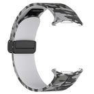 For Samsung Galaxy Watch Ultra 47mm Magnetic Folding Buckle Silicone Watch Band(Camouflage Light Gray) - 3