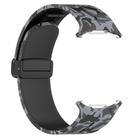 For Samsung Galaxy Watch Ultra 47mm Magnetic Folding Buckle Silicone Watch Band(Camouflage Dark Gray) - 3