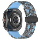 For Samsung Galaxy Watch Ultra 47mm Magnetic Folding Buckle Silicone Watch Band(Camouflage Rock Blue) - 2