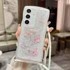 For Samsung Galaxy S24+ 5G Crossbody Wave Edge Butterfly TPU Phone Case(White) - 1