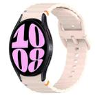 For Samsung Galaxy Watch 6 40mm Wavy Grain Stitched Quick Release Silicone Watch Band(Pink) - 1