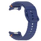 For Samsung Galaxy Watch 6 Classic 43mm Wavy Grain Stitched Quick Release Silicone Watch Band(Midnight Blue) - 2