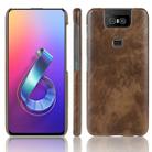 Shockproof Litchi Texture PC + PU Case for Asus Zenfone 6/6Z ZS630KL(Brown) - 1