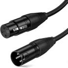 2m XLR Microphone Cable, 4.95 FT XLR Male to XLR Female Balanced 3 Pin Mic Cables, Black - 1