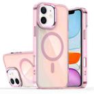 For iPhone 11 Bright Shadow Magsafe Discoloration Phone Case(Pink) - 1