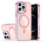 For iPhone 12 Pro Max Bright Shadow Magsafe Discoloration Phone Case(Pink) - 1