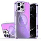 For iPhone 12 Pro Max Bright Shadow Magsafe Discoloration Phone Case(Purple) - 1