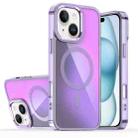 For iPhone 15 Bright Shadow Magsafe Discoloration Phone Case(Purple) - 1