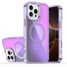 For iPhone 16 Pro Max Bright Shadow Magsafe Discoloration Phone Case(Purple) - 1