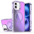 For iPhone 16 Plus Bright Shadow Magsafe Discoloration Phone Case(Purple) - 1