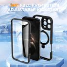 For iPhone 16 Pro Max Skin Feel MagSafe Holder 360 Full Body Phone Case(Black) - 2