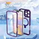 For iPhone 16 Pro Max Skin Feel MagSafe Holder 360 Full Body Phone Case(Purple) - 2