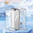 For iPhone 16 Pro Max Skin Feel MagSafe Holder 360 Full Body Phone Case(Transparent) - 2