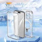 For iPhone 16 Pro Skin Feel MagSafe Holder 360 Full Body Phone Case(Transparent) - 2