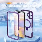 For iPhone 16 Plus Skin Feel MagSafe Holder 360 Full Body Phone Case(Purple) - 2