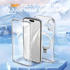 For iPhone 16 Skin Feel MagSafe Holder 360 Full Body Phone Case(Transparent) - 2