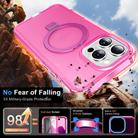 For iPhone 16 Pro Max Frosted Skin Feel MagSafe Holder 360 Full Body Phone Case(Rose Red) - 3