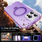 For iPhone 16 Pro Max Frosted Skin Feel MagSafe Holder 360 Full Body Phone Case(Purple) - 3