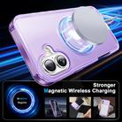 For iPhone 16 Plus Frosted Skin Feel MagSafe Holder 360 Full Body Phone Case(Purple) - 2