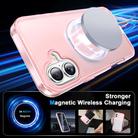 For iPhone 16 Frosted Skin Feel MagSafe Holder 360 Full Body Phone Case(Pink) - 2