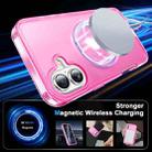 For iPhone 16 Frosted Skin Feel MagSafe Holder 360 Full Body Phone Case(Rose Red) - 2