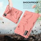 For Lenovo Tab M11 / Xiaoxin Pad 11 2024 Butterfly Bracket EVA Shockproof Tablet Case(Pink Orange) - 3