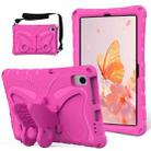 For Lenovo Tab M10 Plus TB-X606F 10.3 Butterfly Bracket EVA Shockproof Tablet Case(RoseRed) - 1