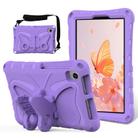 For Lenovo Tab M8 TB-8505F 8.0 / TB-8705N Butterfly Bracket EVA Shockproof Tablet Case(Light Purple) - 1