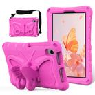 For Lenovo Tab M8 TB-8505F 8.0 / TB-8705N Butterfly Bracket EVA Shockproof Tablet Case(RoseRed) - 1