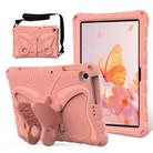 For Lenovo Tab M10 HD TB-328 10.1 Butterfly Bracket EVA Shockproof Tablet Case(Pink Orange) - 1