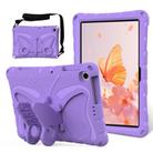 For Lenovo Tab M10 HD TB-328 10.1 Butterfly Bracket EVA Shockproof Tablet Case(Light Purple) - 1