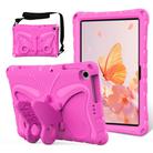 For Lenovo Tab M10 HD TB-328 10.1 Butterfly Bracket EVA Shockproof Tablet Case(RoseRed) - 1