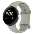 For Google Pixel Watch 3 45mm Butterfly Color Buckle Silicone Watch Band, Size: S(Gray Green) - 1