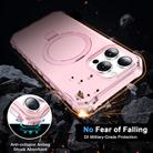 For iPhone 16 Pro Max Frosted Wave MagSafe Holder Phone Case(Pink) - 3