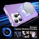 For iPhone 16 Pro Max Frosted Wave MagSafe Holder Phone Case(Purple) - 2