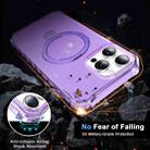 For iPhone 16 Pro Frosted Wave MagSafe Holder Phone Case(Purple) - 3