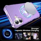 For iPhone 16 Plus Frosted Wave MagSafe Holder Phone Case(Purple) - 2