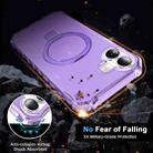 For iPhone 16 Plus Frosted Wave MagSafe Holder Phone Case(Purple) - 3