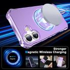 For iPhone 16 Frosted Wave MagSafe Holder Phone Case(Purple) - 2