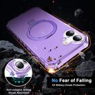 For iPhone 16 Frosted Wave MagSafe Holder Phone Case(Purple) - 5