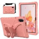 For Honor Pad X9 Butterfly Bracket EVA Shockproof Tablet Case(Pink Orange) - 1